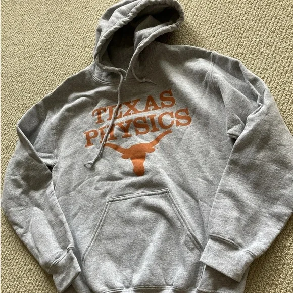 NEW Gildan Texas Physics UT Longhorns Hoodie Sweatshirt Unisex Small Gray NWOT